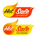 Hot sale vector flaming labels stickers banners