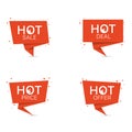 Hot sale vector red label set Royalty Free Stock Photo