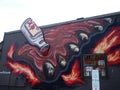 Hot Sauce Mural on Side of Building