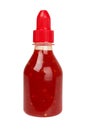 Hot sauce on white Royalty Free Stock Photo