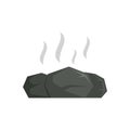 Hot sauna stones icon flat isolated vector