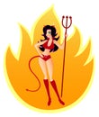 Hot, She-Devil Royalty Free Stock Photo