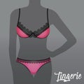 Hot lingerie underwear advertising template