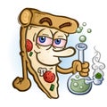 Pizza Slice Cartoon Character Smoking a Bong