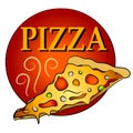 Hot Slice of Pizza Clipart