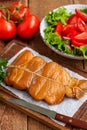 Hot smoked fish with vegetables Royalty Free Stock Photo