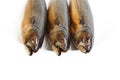 Hot smoked mackerel on plate Royalty Free Stock Photo
