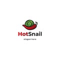 hot snail logo, chili snail logo design on isolated background Royalty Free Stock Photo