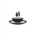 Hot Coffee or Tea Cup Icon with Steam, Minimalist Vector Symbol for Beverage Royalty Free Stock Photo