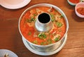 Hot And Sour Soup With Fish. Thai Food In Hot Pot