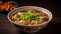 Hot and sour tofu soup: Steam rising from a tangy broth filled with soft tofu, mushrooms and vinegar