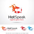 Hot Speak Logo Template Design Vector Royalty Free Stock Photo