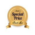 Hot Special Price Golden Label Best Offer Proposal Royalty Free Stock Photo