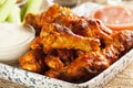 Hot and Spicey Buffalo Chicken Wings Royalty Free Stock Photo