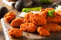 Hot and Spicy Boneless Buffalo Chicken Wings Royalty Free Stock Photo