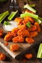 Hot and Spicy Boneless Buffalo Chicken Wings Royalty Free Stock Photo