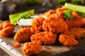 Hot and Spicy Boneless Buffalo Chicken Wings Royalty Free Stock Photo