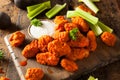 Hot and Spicy Boneless Buffalo Chicken Wings Royalty Free Stock Photo