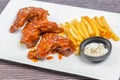 Hot and spicy buffalo chicken wings Royalty Free Stock Photo