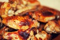 Hot and spicy buffalo style chicken wings Royalty Free Stock Photo
