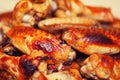 Hot and spicy buffalo style chicken wings Royalty Free Stock Photo