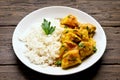 Chicken curry with rice