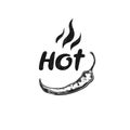 Hot. Spicy icon with chilli