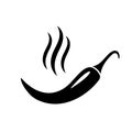 Hot spicy pepper vector icon