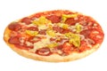 Hot Spicy Pepperoni and Pepper Pizza Royalty Free Stock Photo