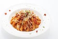 Hot and spicy red sauce Penne pasta Royalty Free Stock Photo