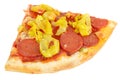 Hot Spicy Slice of Pepperoni and Pepper Fast Food Pizza Royalty Free Stock Photo