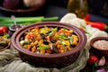 Hot spicy stew caponata eggplant Royalty Free Stock Photo