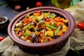 Hot spicy stew caponata eggplant Royalty Free Stock Photo