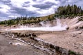 Hot spring and geiser in yellowstone national par