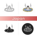 Hot spring icon. Japanese onsen Royalty Free Stock Photo