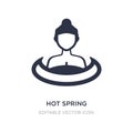 hot spring icon on white background. Simple element illustration from Beauty concept Royalty Free Stock Photo