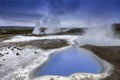 Hot Spring and Strokkur Geyser Iceland Royalty Free Stock Photo