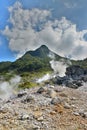 Hot spring vents at Owakudani valley at Hakone in Japan