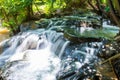 Hot spring waterfall at Khlong Thom Nuea, Krabi Royalty Free Stock Photo