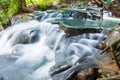 Hot spring waterfall at Khlong Thom Nuea, Krabi Royalty Free Stock Photo