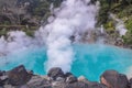 hot spring & x28;Hell& x29; blue water in Umi-Zigoku in Beppu Oita, Japan Royalty Free Stock Photo