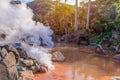 hot spring & x28;Hell& x29; blue water in Umi-Zigoku in Beppu Oita, Japan Royalty Free Stock Photo