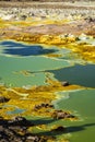 Hot springs in Dallol, Danakil Desert, Ethiopia Royalty Free Stock Photo