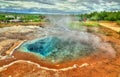 Hot springs in Haukadalur Valley - Iceland Royalty Free Stock Photo