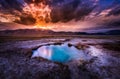 Hot Springs Nevada Ruby Valley after Sunset Royalty Free Stock Photo