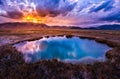 Hot Springs Nevada Ruby Valley after Sunset Royalty Free Stock Photo