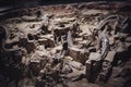 Hot Springs, South Dakota -10.2021: bones being excavated at the Mammoth Dig site caused by a collapsed sink hole Royalty Free Stock Photo