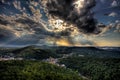 Hot Springs Sun Rays Royalty Free Stock Photo