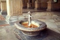 Hot springs of thermal water in the Mill Colonnade or Mlynska kolonada in spa Karlovy Vary, Czech Republic Royalty Free Stock Photo