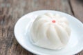 Hot steamed dumpling,pork bun Royalty Free Stock Photo